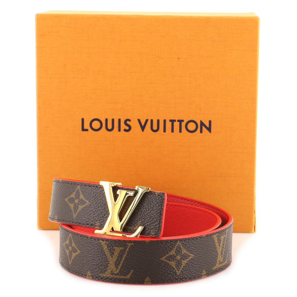 LV Initiales Reversible Belt Monogram Canvas and Leather Medium 75