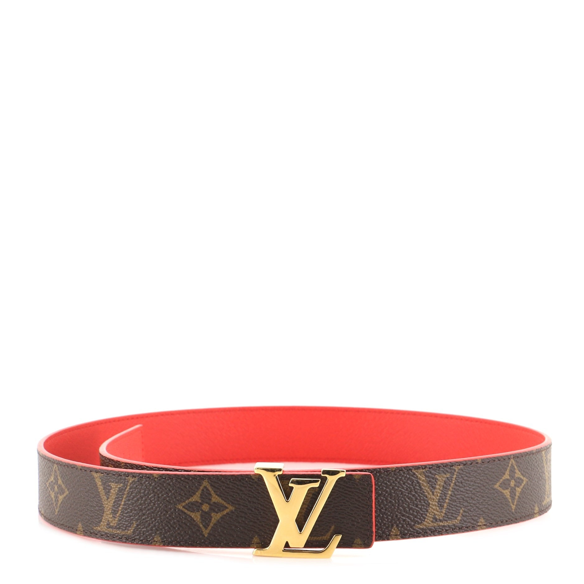 LV Initiales Reversible Belt Monogram Canvas and Leather Medium 75