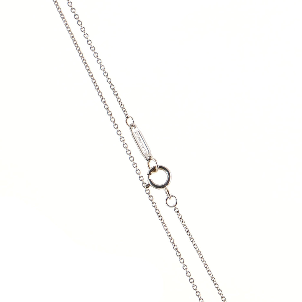 Metro Heart Pendant Necklace 18K White Gold and Diamonds Mini