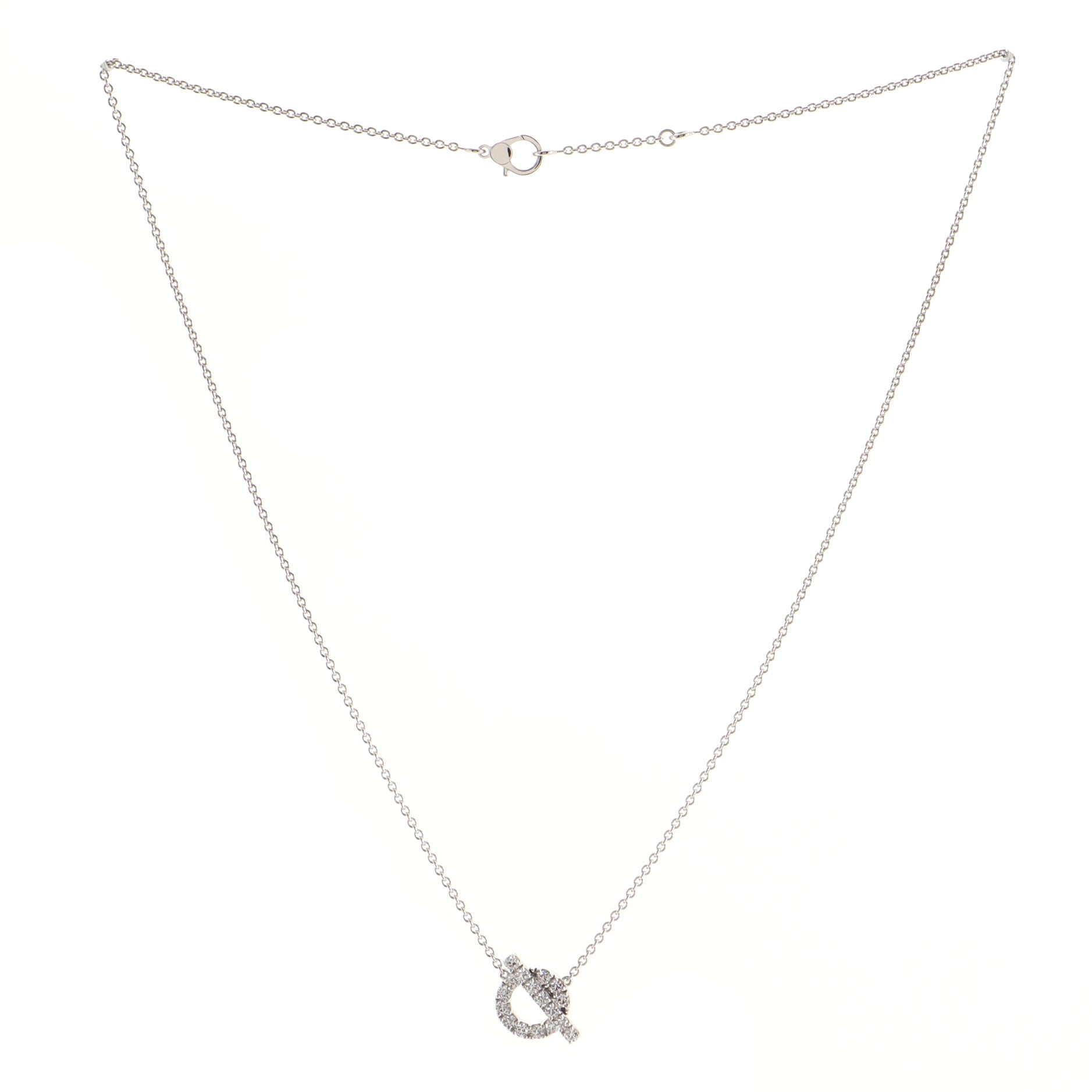 Finesse Pendant Necklace 18K White Gold and Diamonds