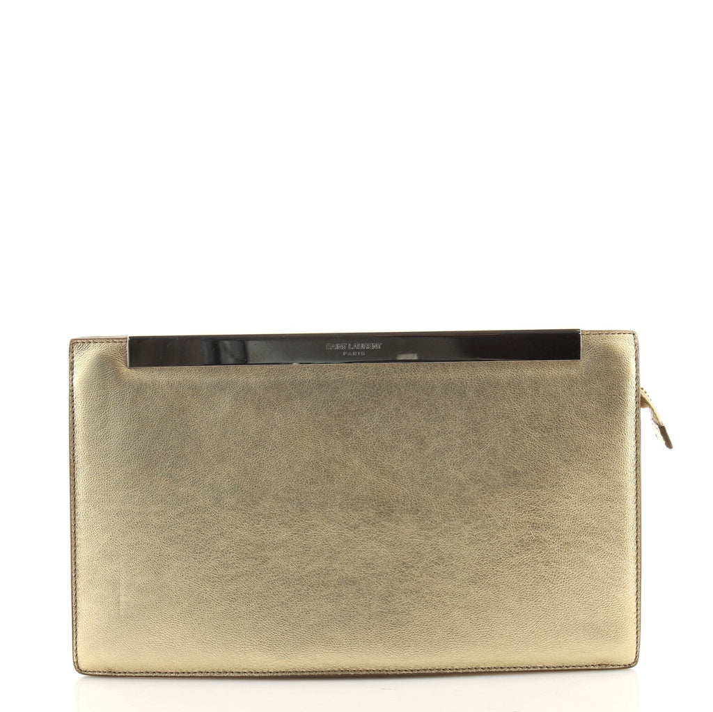Lutetia Zipper Clutch Leather