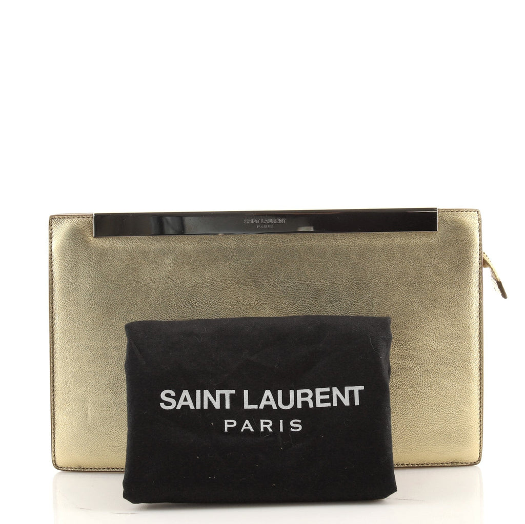 Lutetia Zipper Clutch Leather