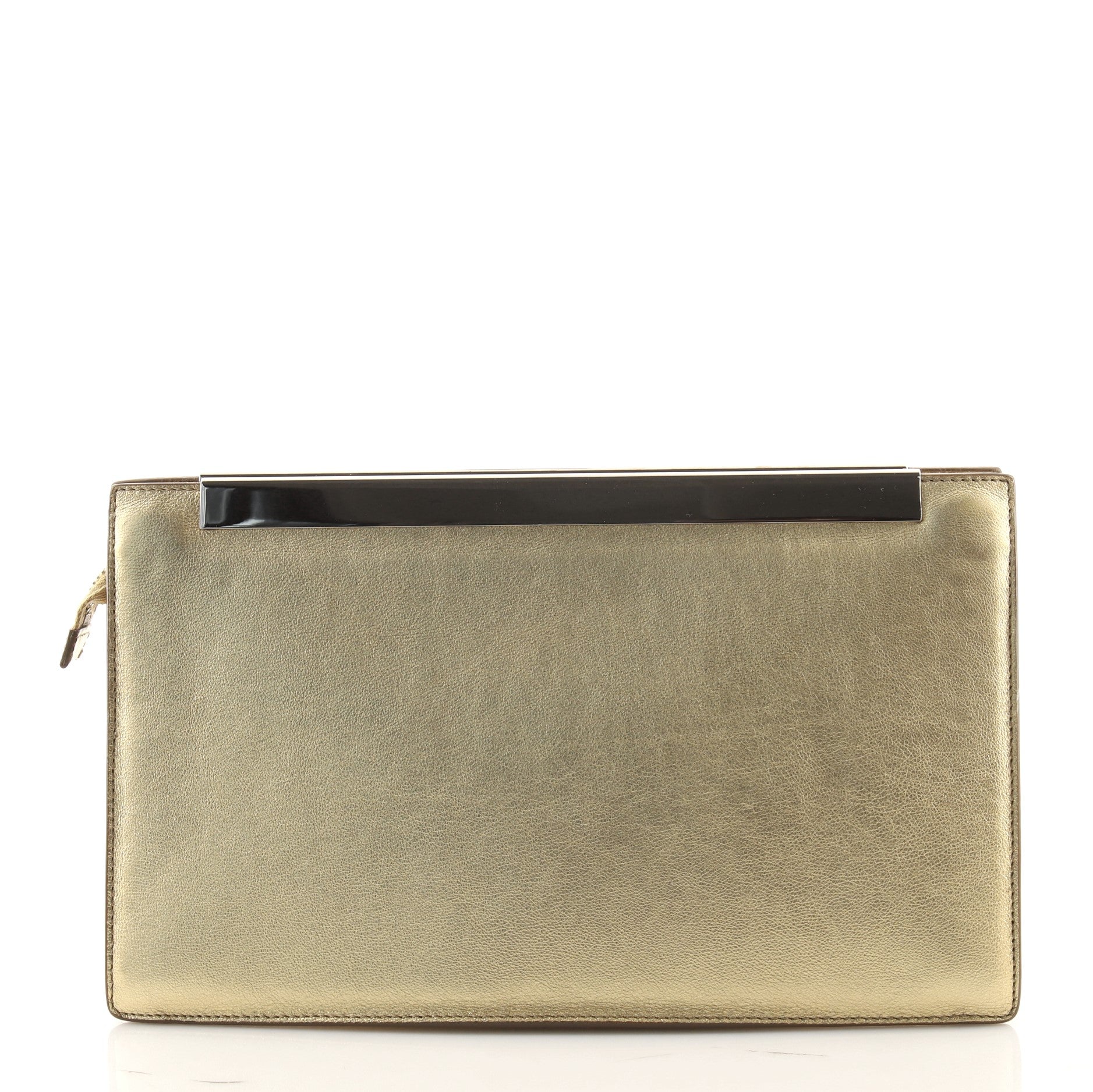 Lutetia Zipper Clutch Leather