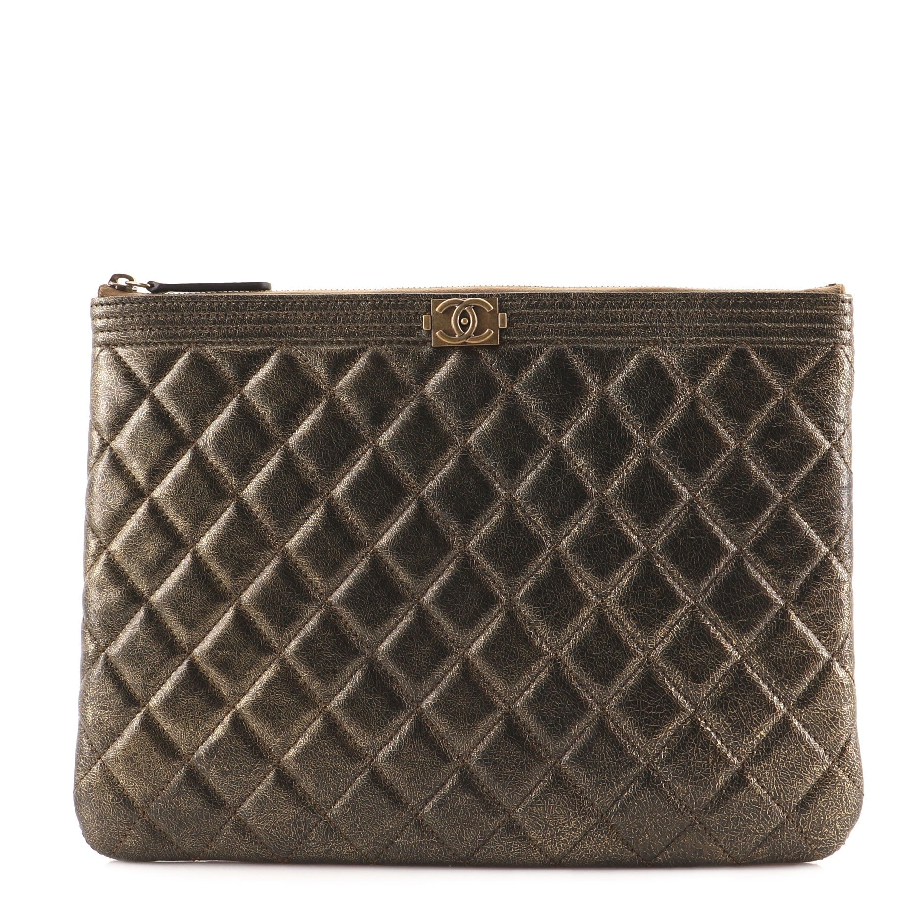 Boy O Case Clutch Quilted Calfskin Medium