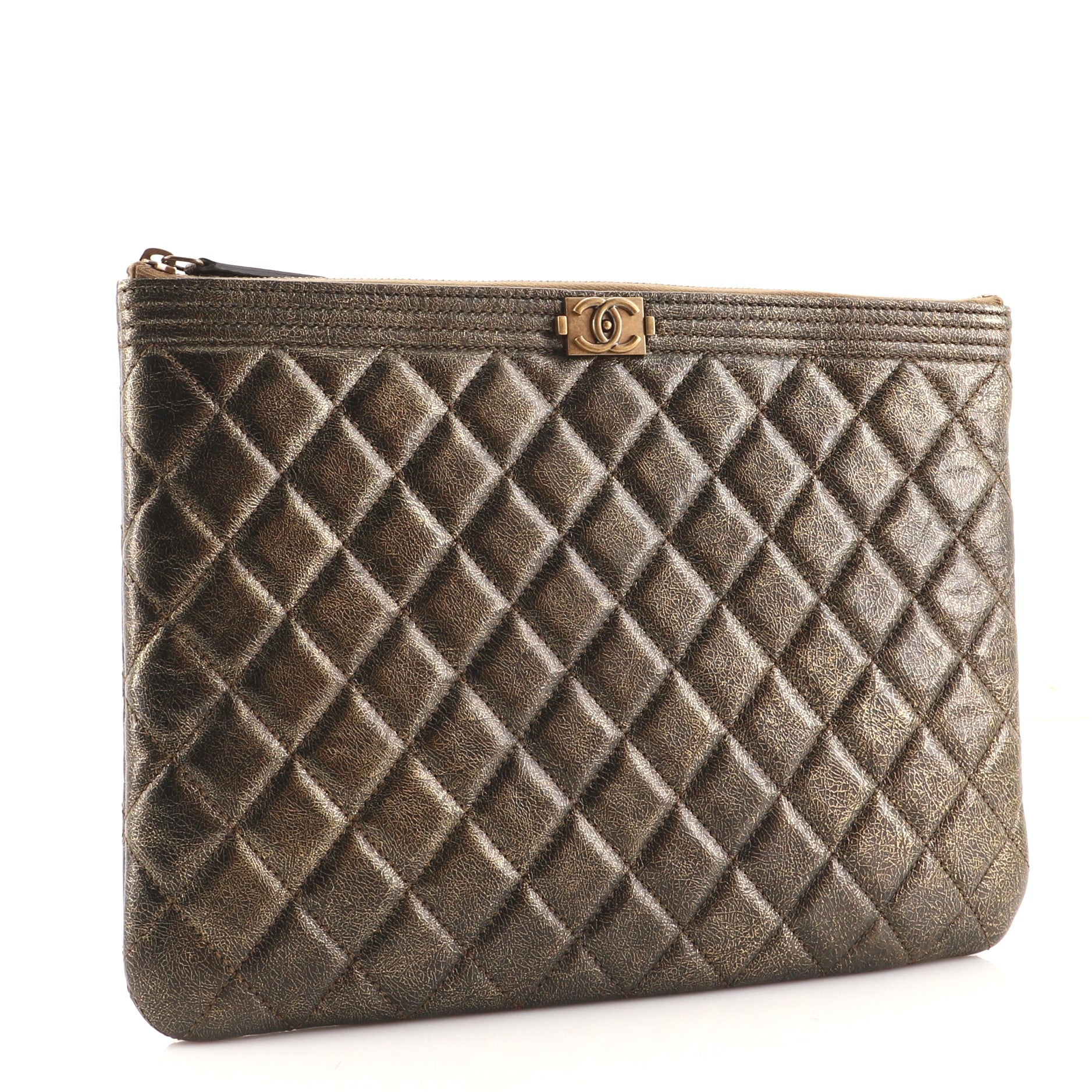 Boy O Case Clutch Quilted Calfskin Medium