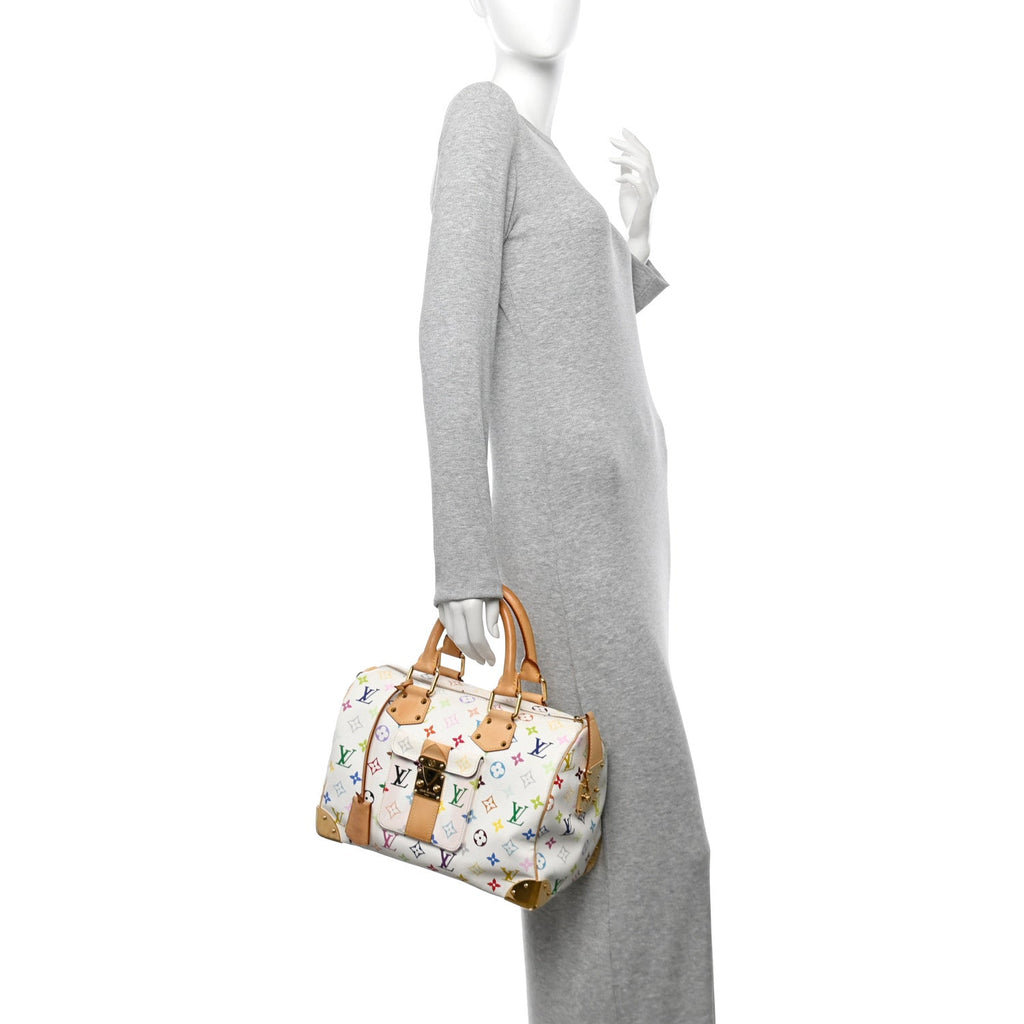Monogram Multicolor Speedy 30 White