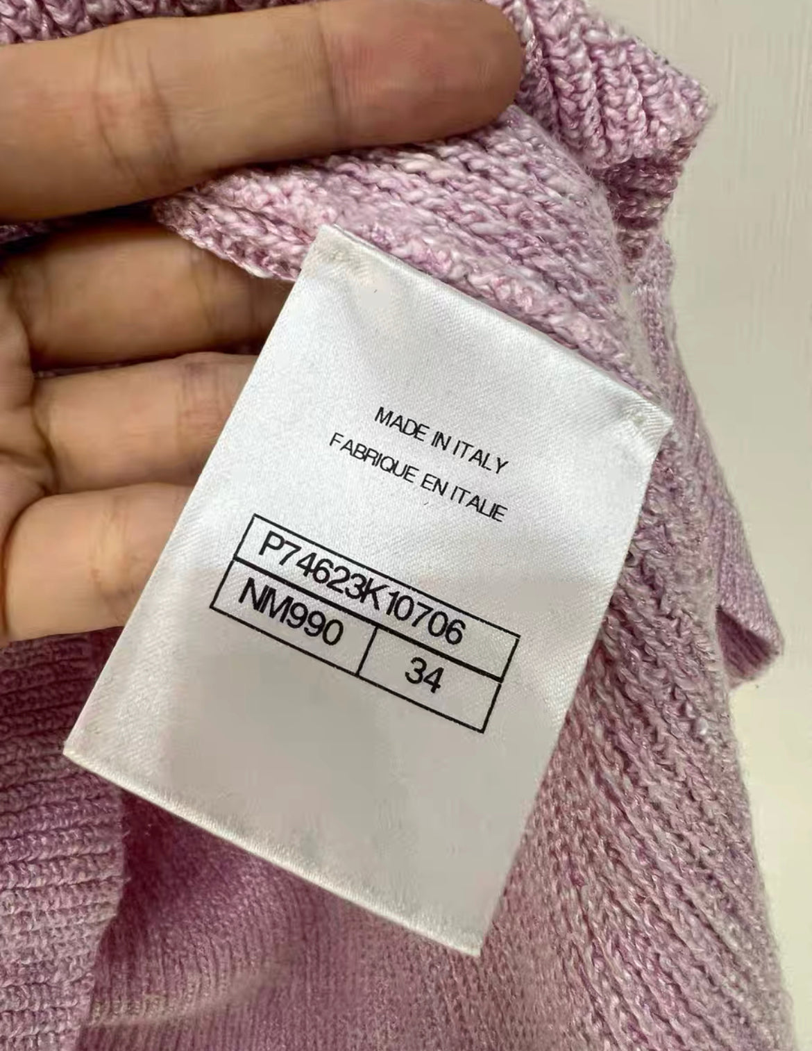 Chanel 23S Pink igan size 34