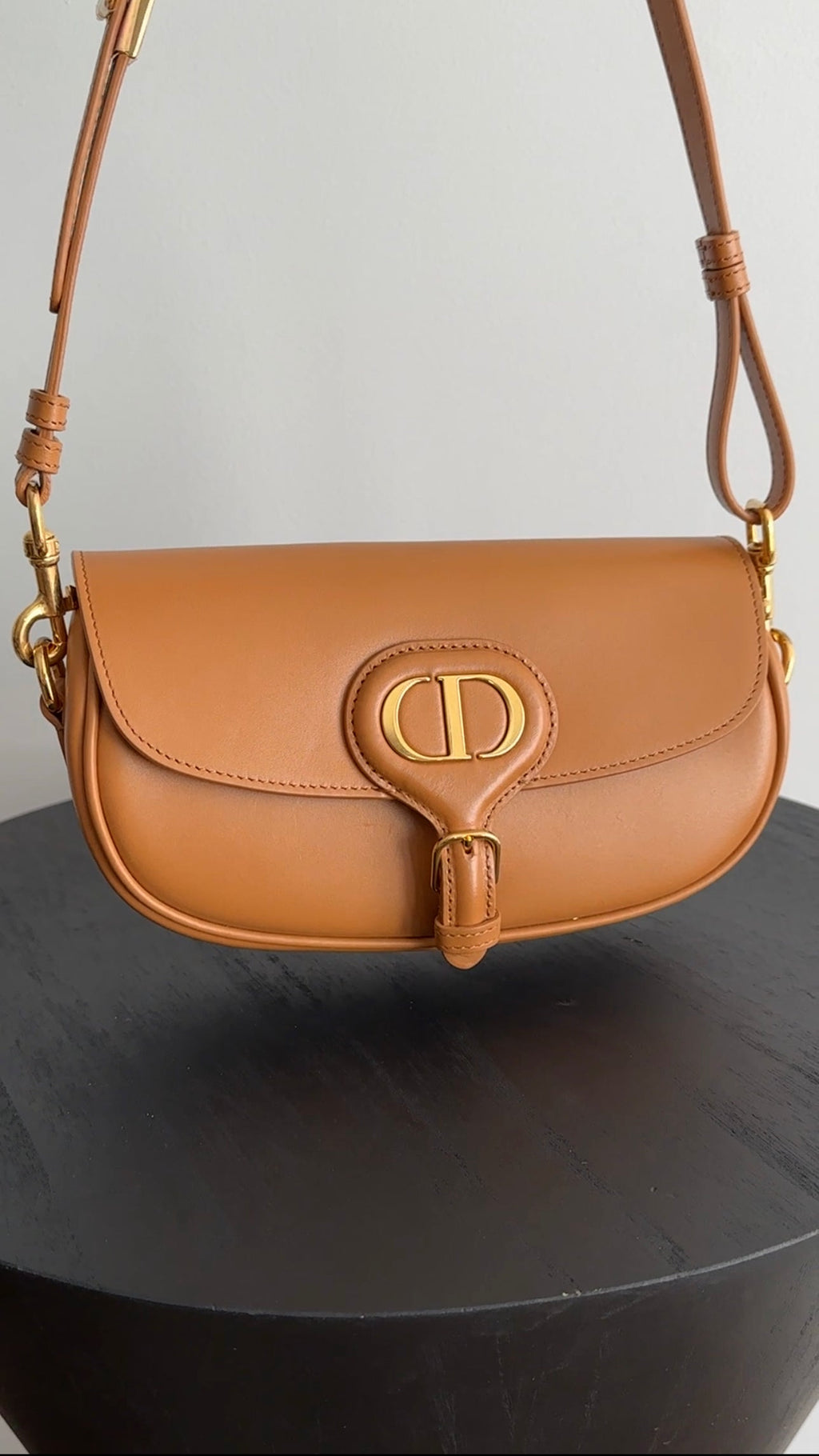Dior Tan Box Calfskin East West Bobby Bag