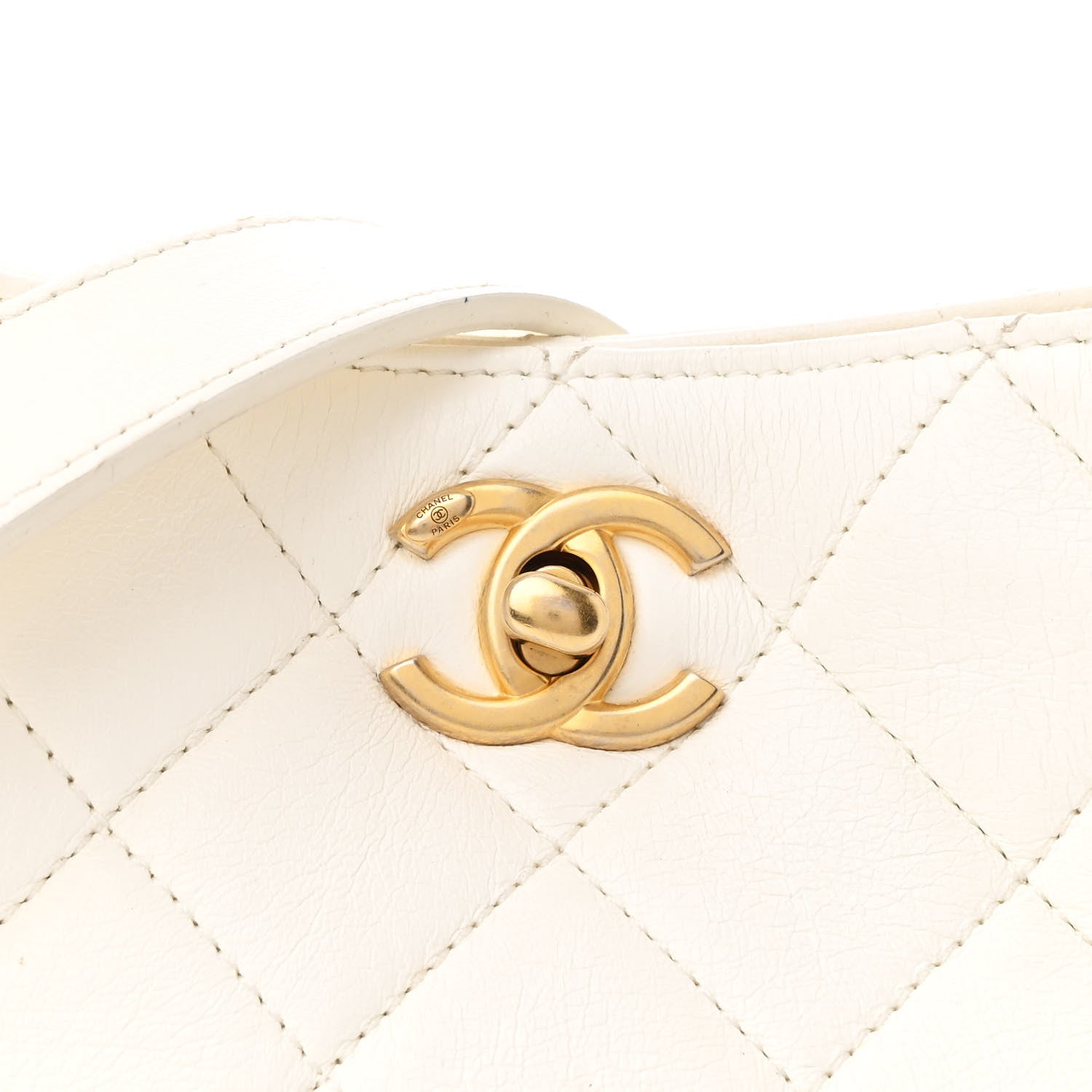 Lambskin Quilted Multi Chain Hobo White