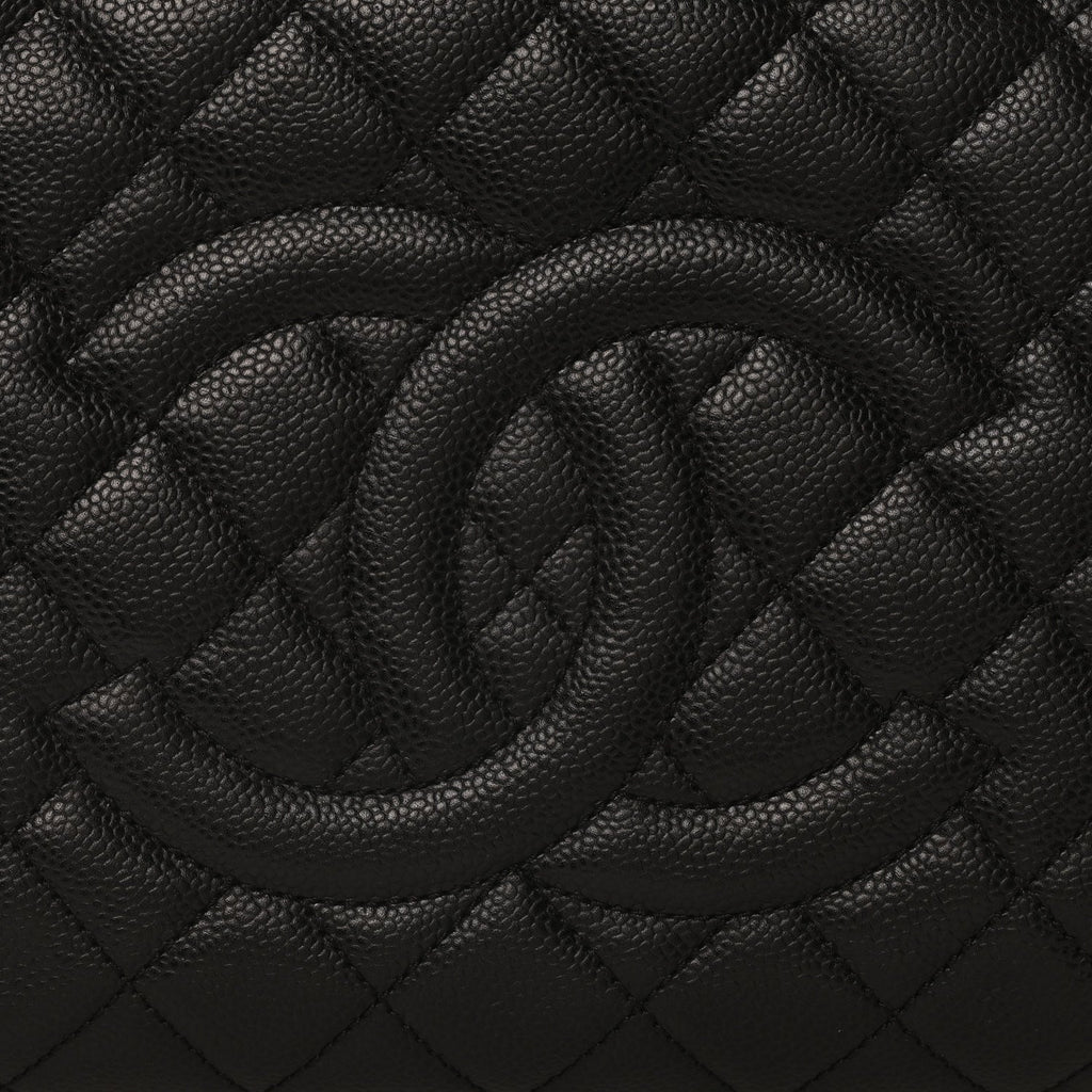 Caviar Quilted Grand Shopping Tote GST Black