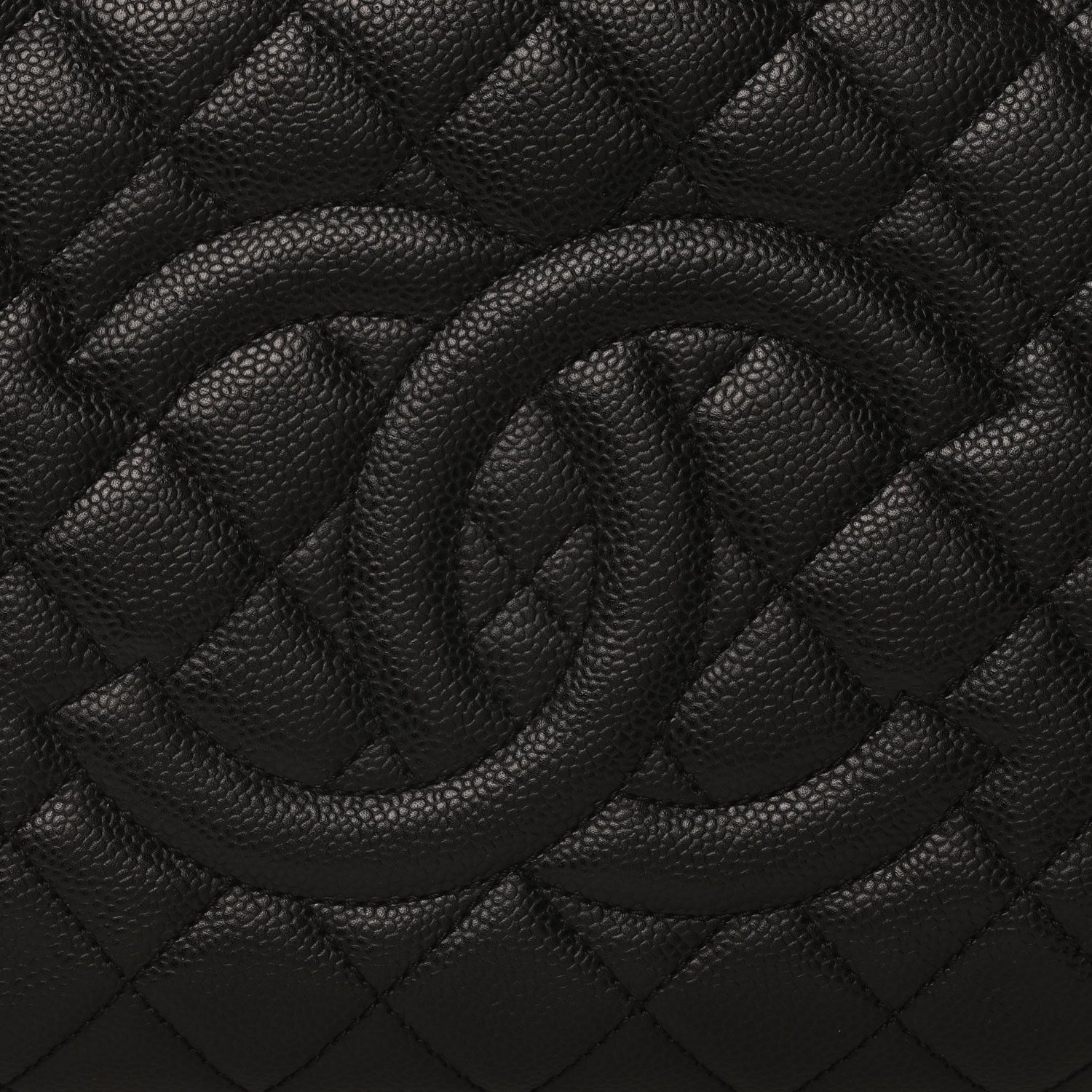 Caviar Quilted Grand Shopping Tote GST Black