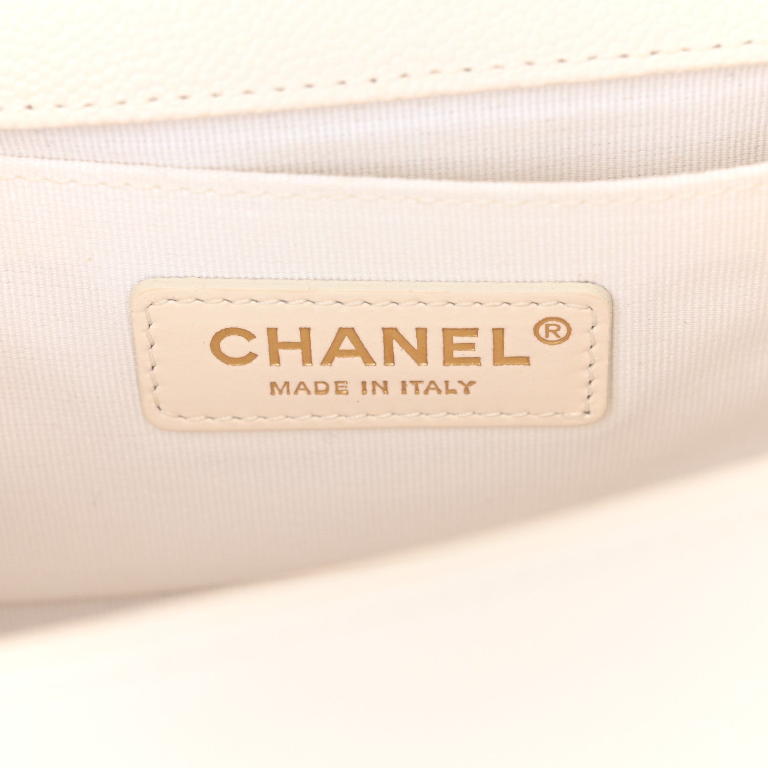 Caviar Quilted Small Boy Flap White
