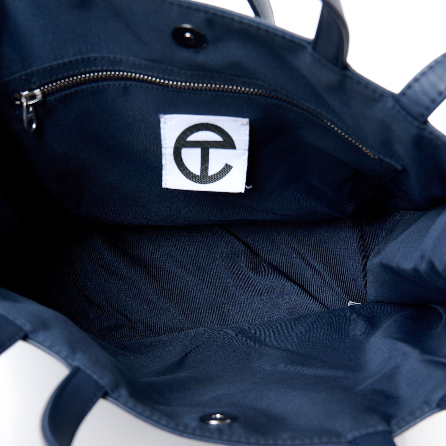 Vegan Leather Medium Shopping Bag  Navy