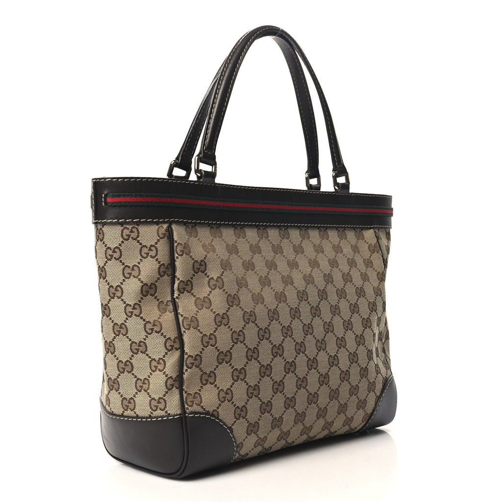 Monogram Web Medium Mayfair Tote Dark Brown