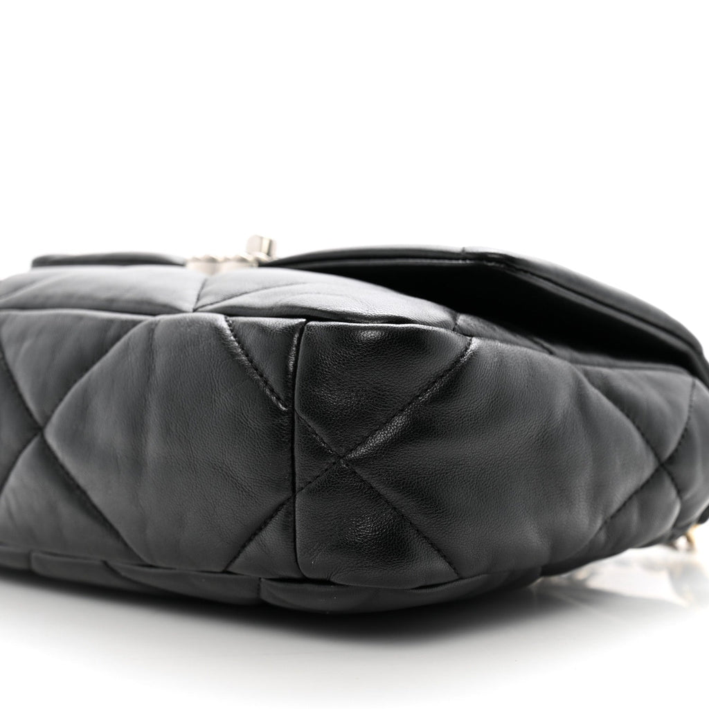 Lambskin Quilted Medium Chanel 19 Flap Black