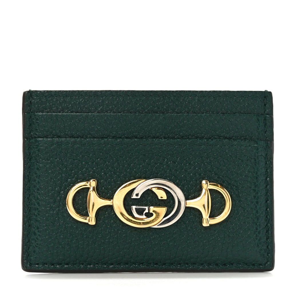 Grainy Calfskin Zumi  Holder Green