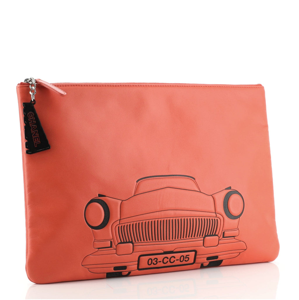 Cuba La Habana O Case Clutch Printed Embossed Lambskin Large