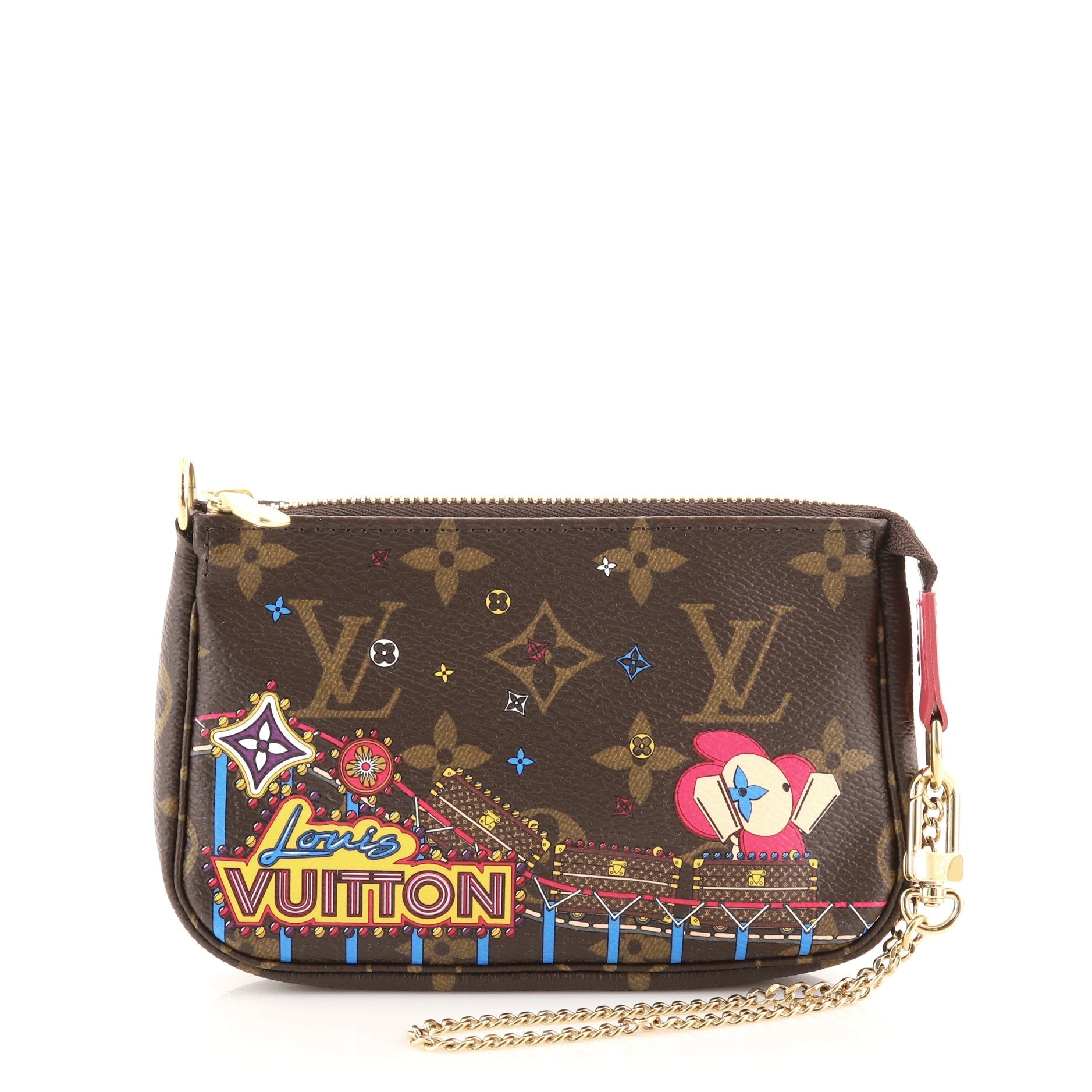Pochette Accessoires Limited Edition Vivienne Xmas Monogram Canvas Mini