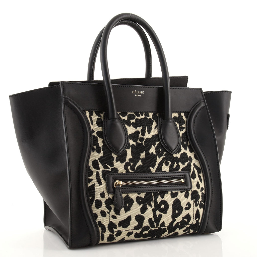 Luggage Bag Canvas and Leather Mini