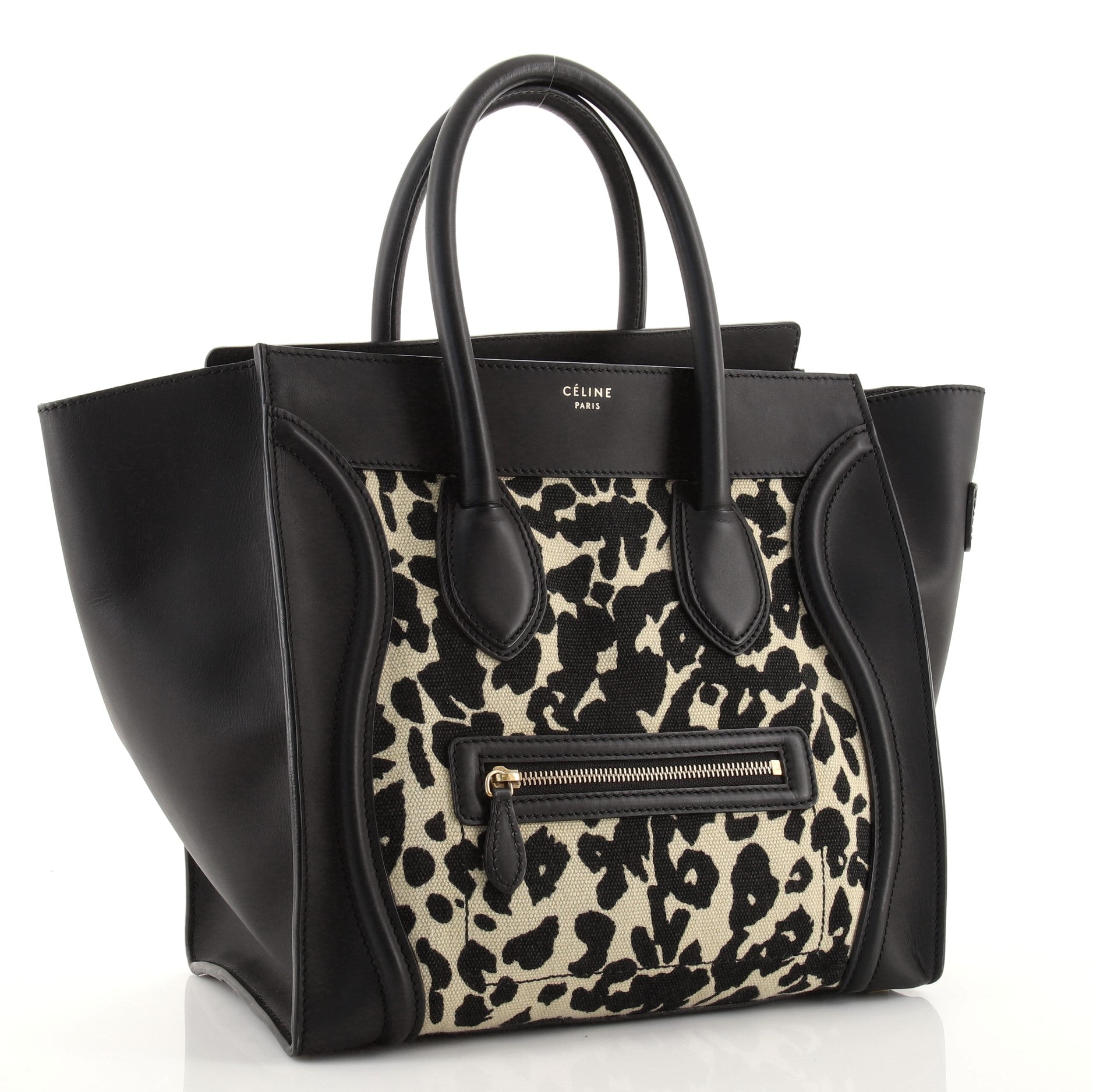 Luggage Bag Canvas and Leather Mini