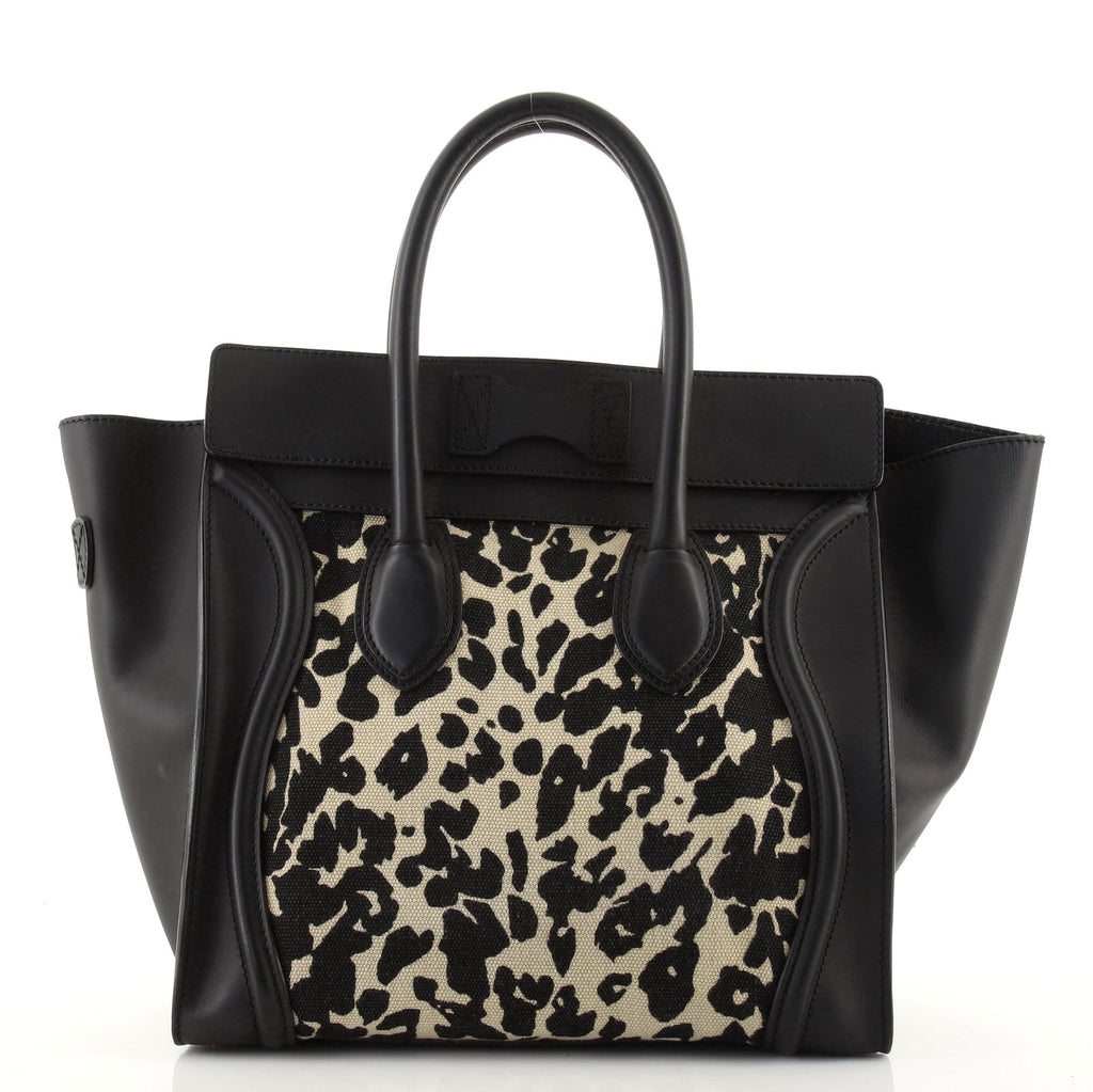 Luggage Bag Canvas and Leather Mini