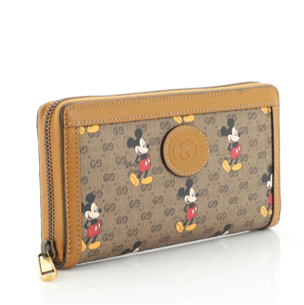Zip Around Wallet Printed Mini GG Coated Canvas