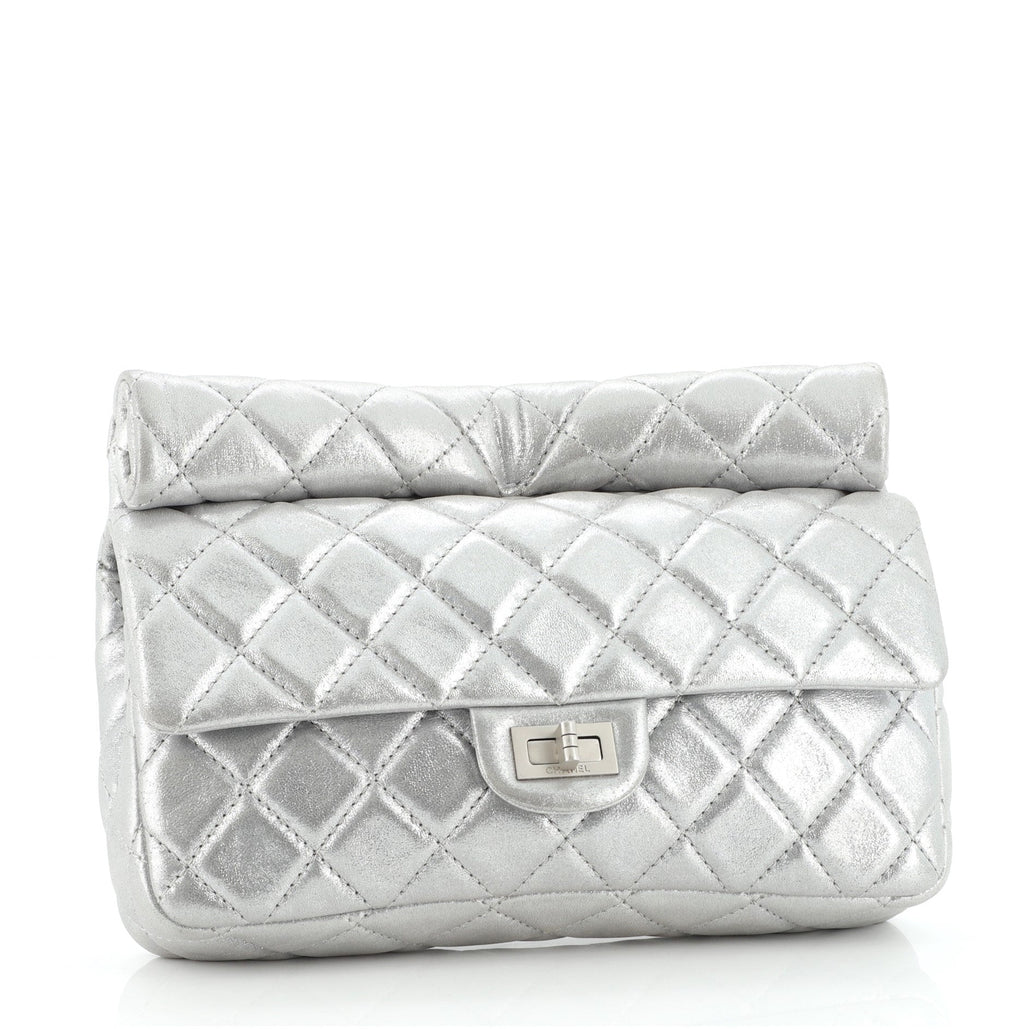 Reissue Roll Clutch Quilted Iridescent Calfskin Medium