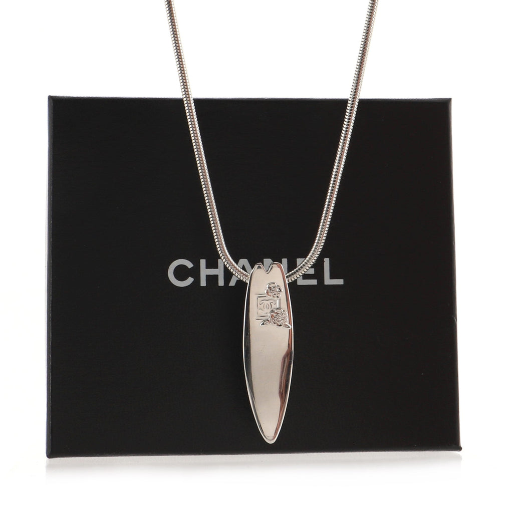 Surfboard Pendant Necklace Metal