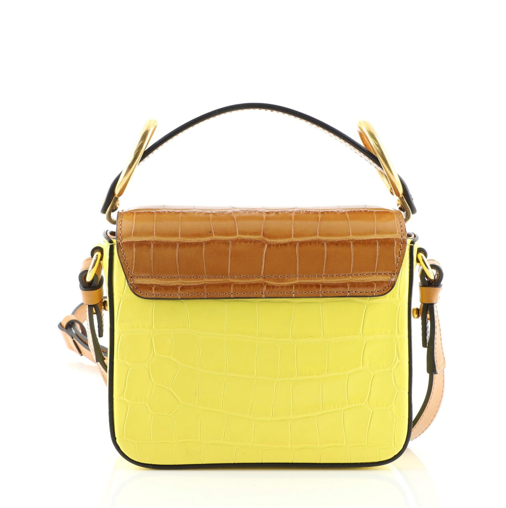 C Crossbody Bag Crocodile Embossed Leather Mini
