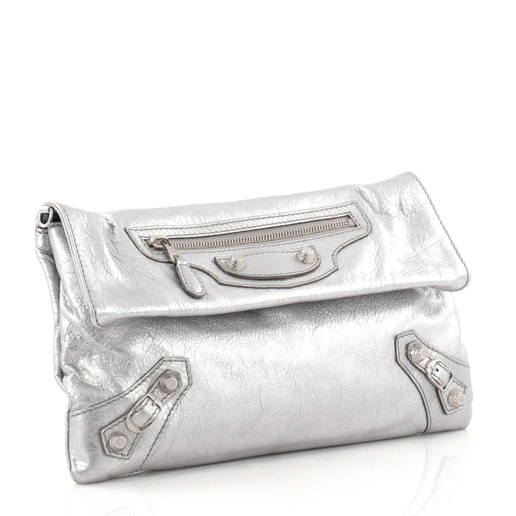 Envelope Strap Clutch Giant Studs Leather