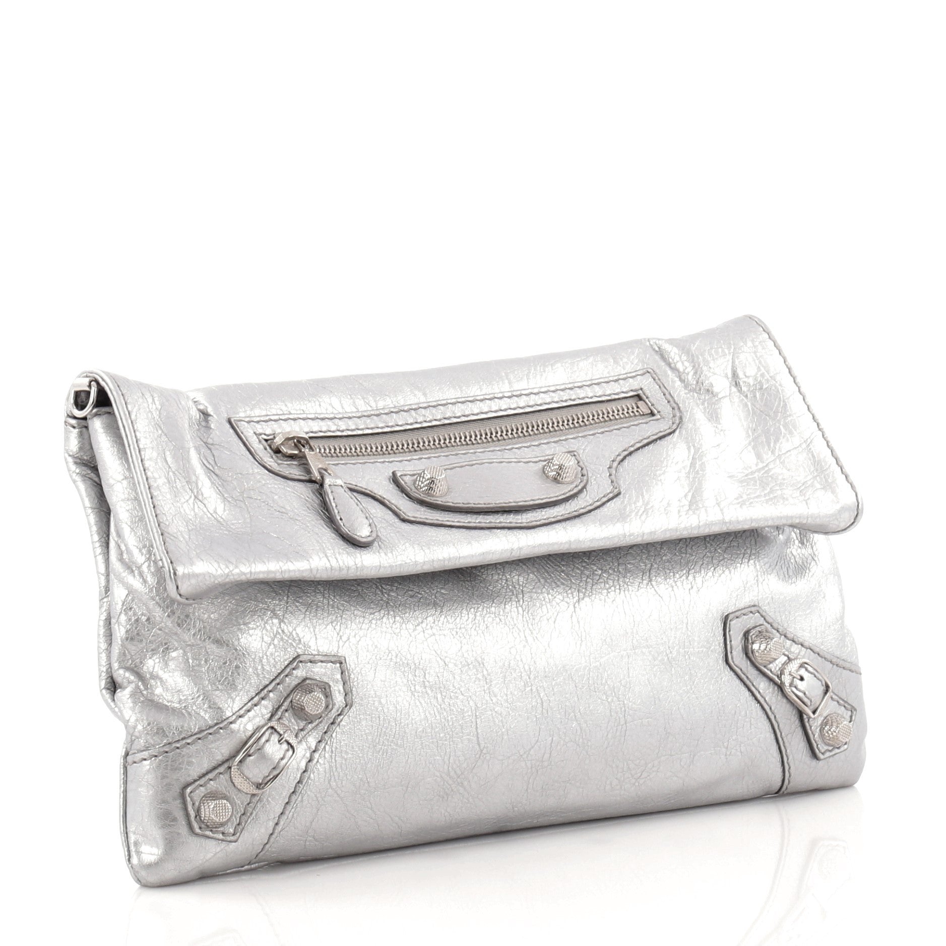 Envelope Strap Clutch Giant Studs Leather