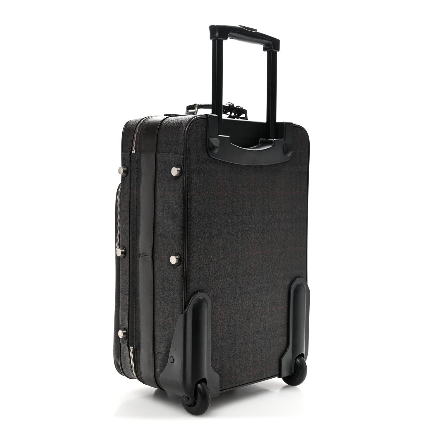 Smoked Haymarket Check Carry-On Suitcase Chocolate