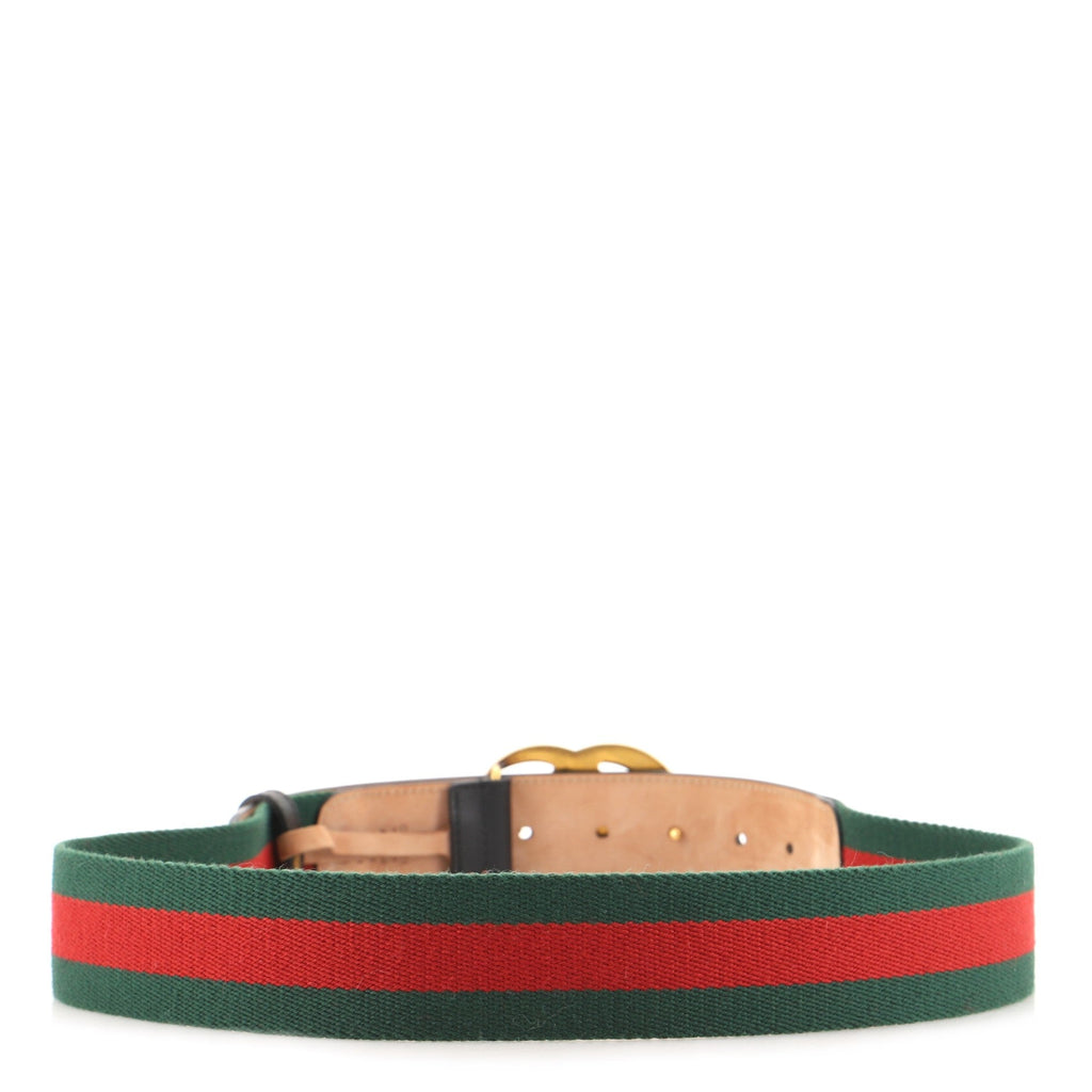 GG Marmont Web Belt Canvas and Leather Wide 85
