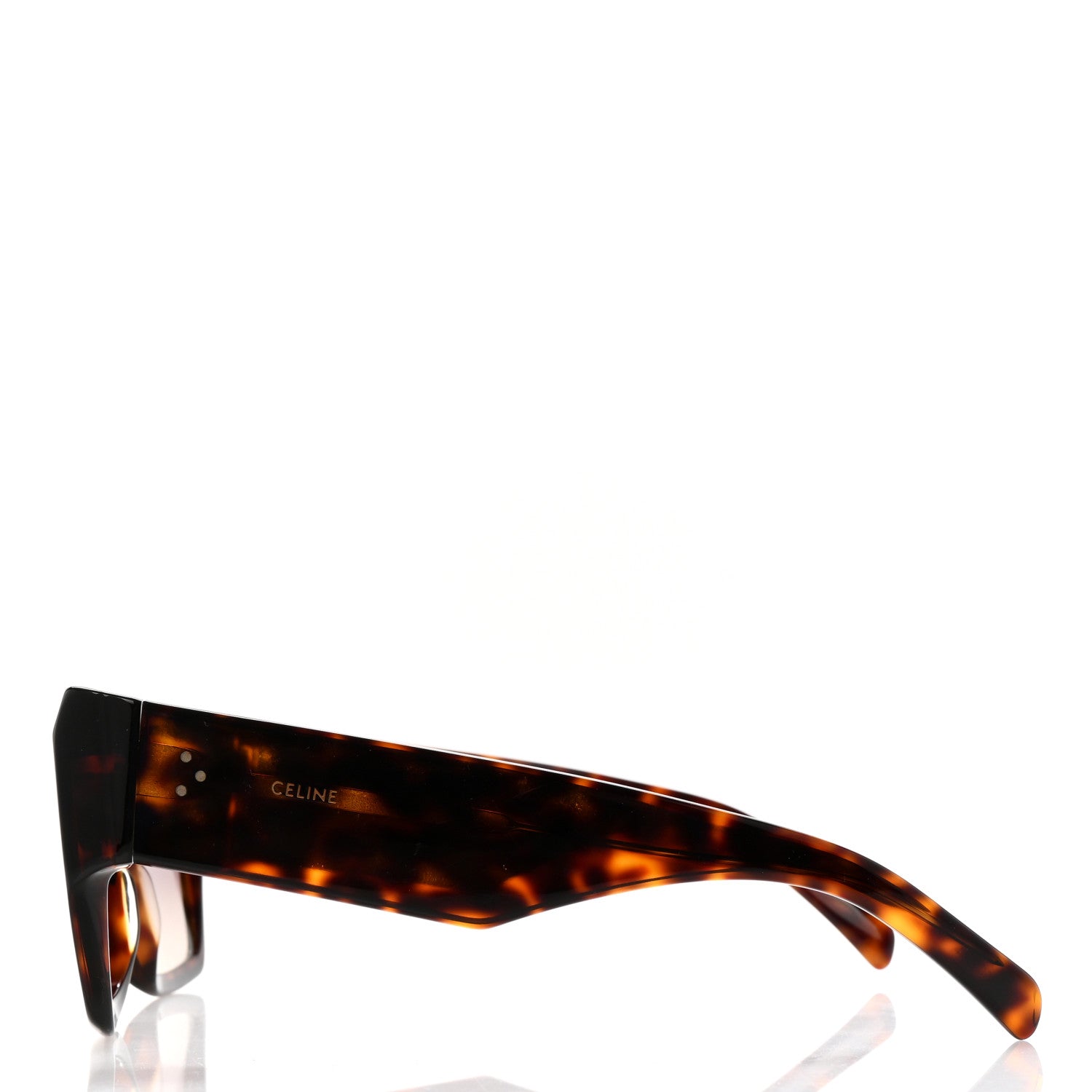 Acetate Flat Top Rectangular Sunglasses CL400921 Dark Havana