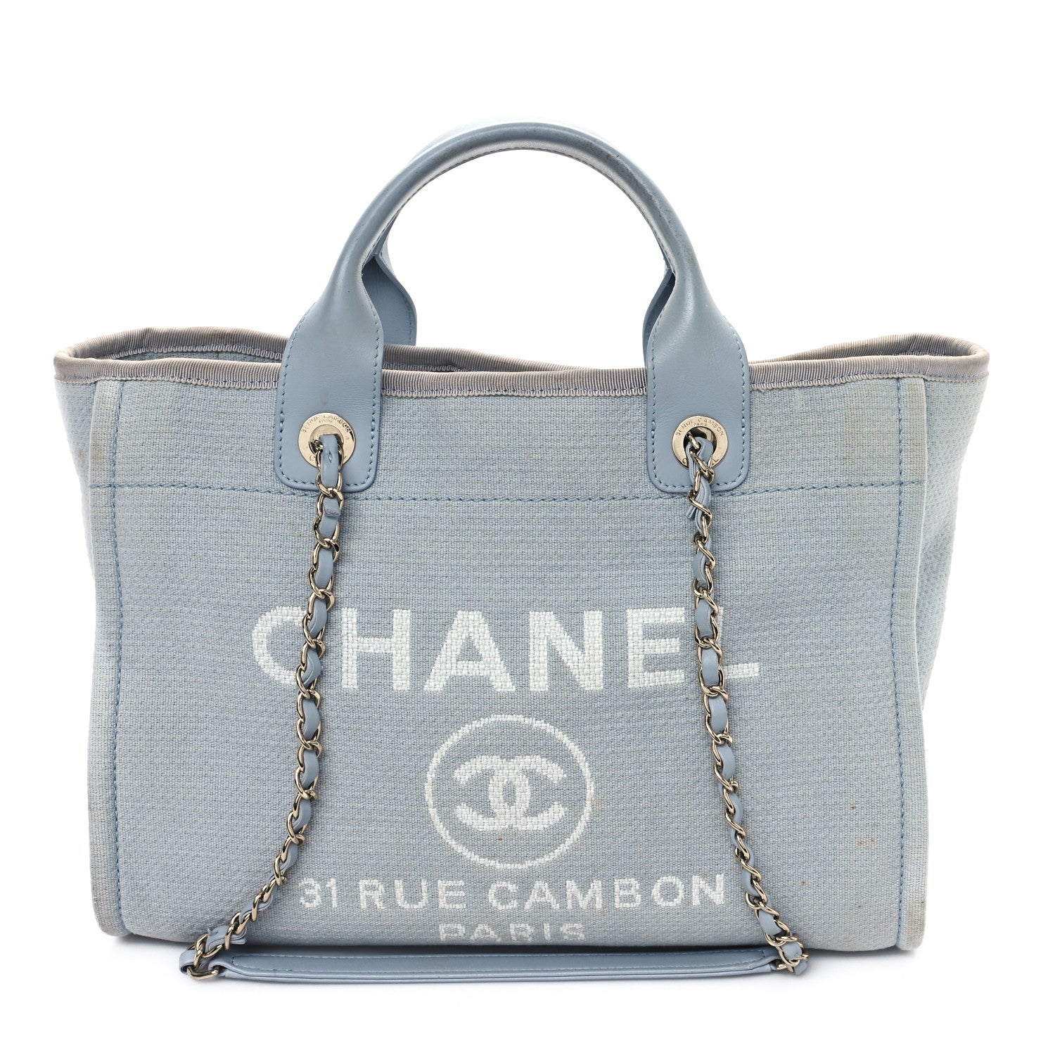 Mixed Fibers Small Deauville Tote Light Blue