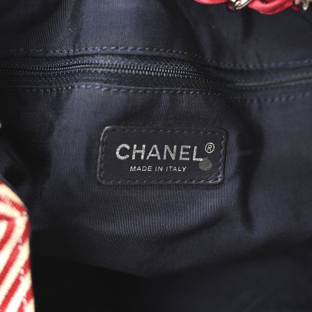 Denim Quilted Large Stretch Spirit Cabas Tote Blue
