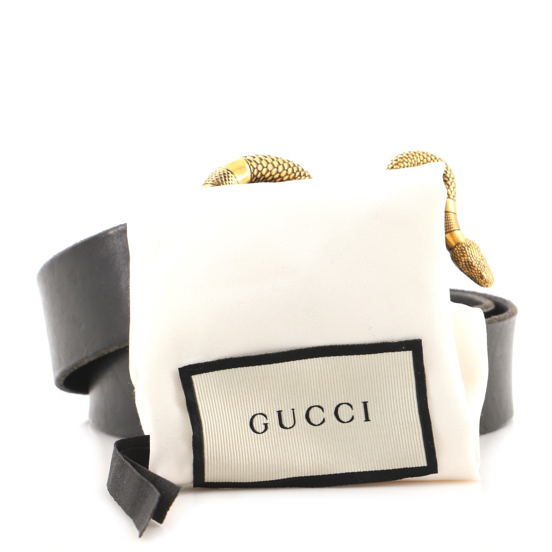 Snake Buckle Belt Leather Wide 90