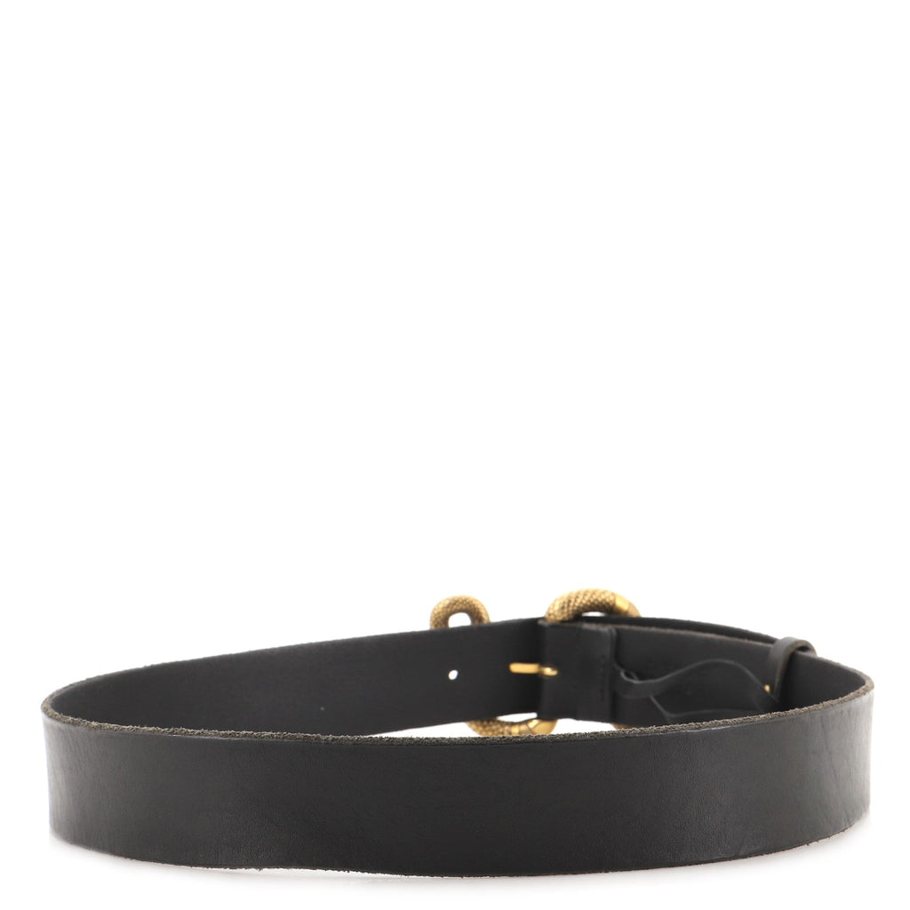 Snake Buckle Belt Leather Wide 90
