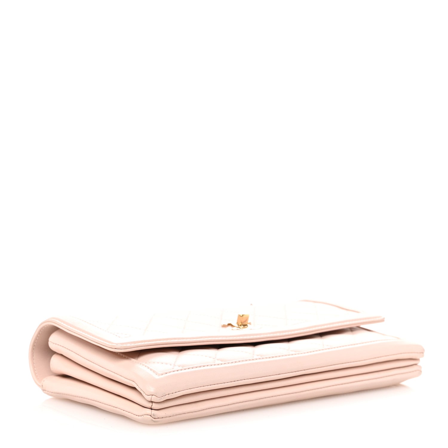 Lambskin Quilted Hanbok Flap Bag Light Pink