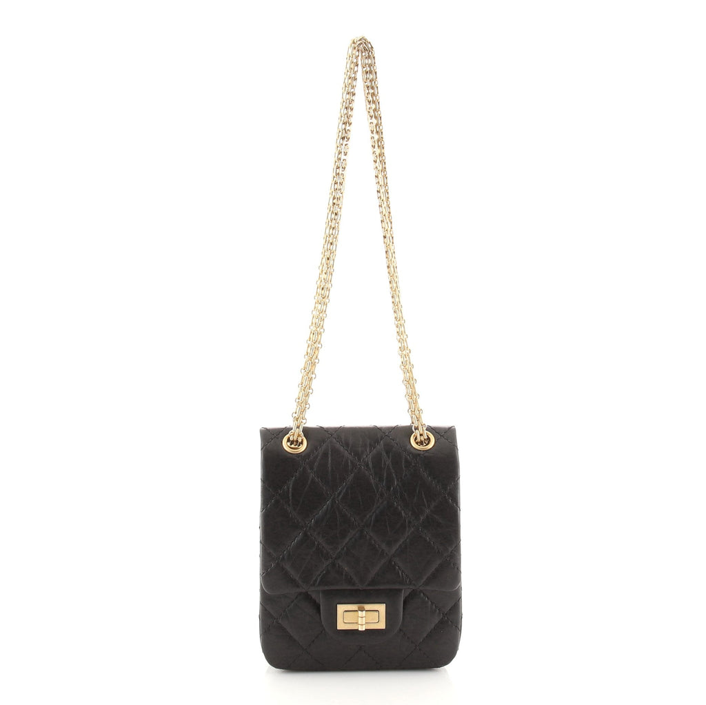 North South Reissue 2.55 Flap Bag Quilted Aged Calfskin Mini