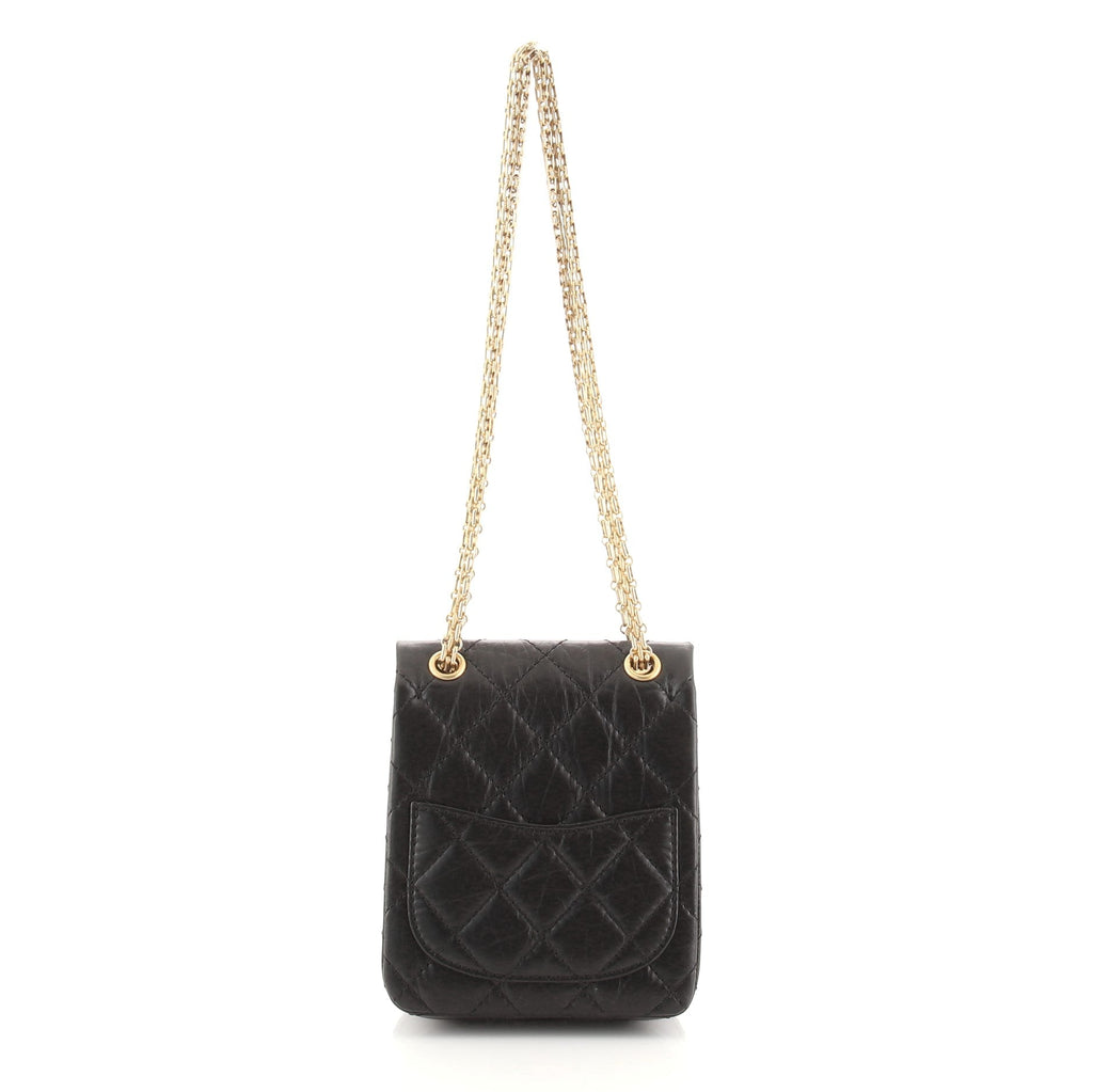 North South Reissue 2.55 Flap Bag Quilted Aged Calfskin Mini
