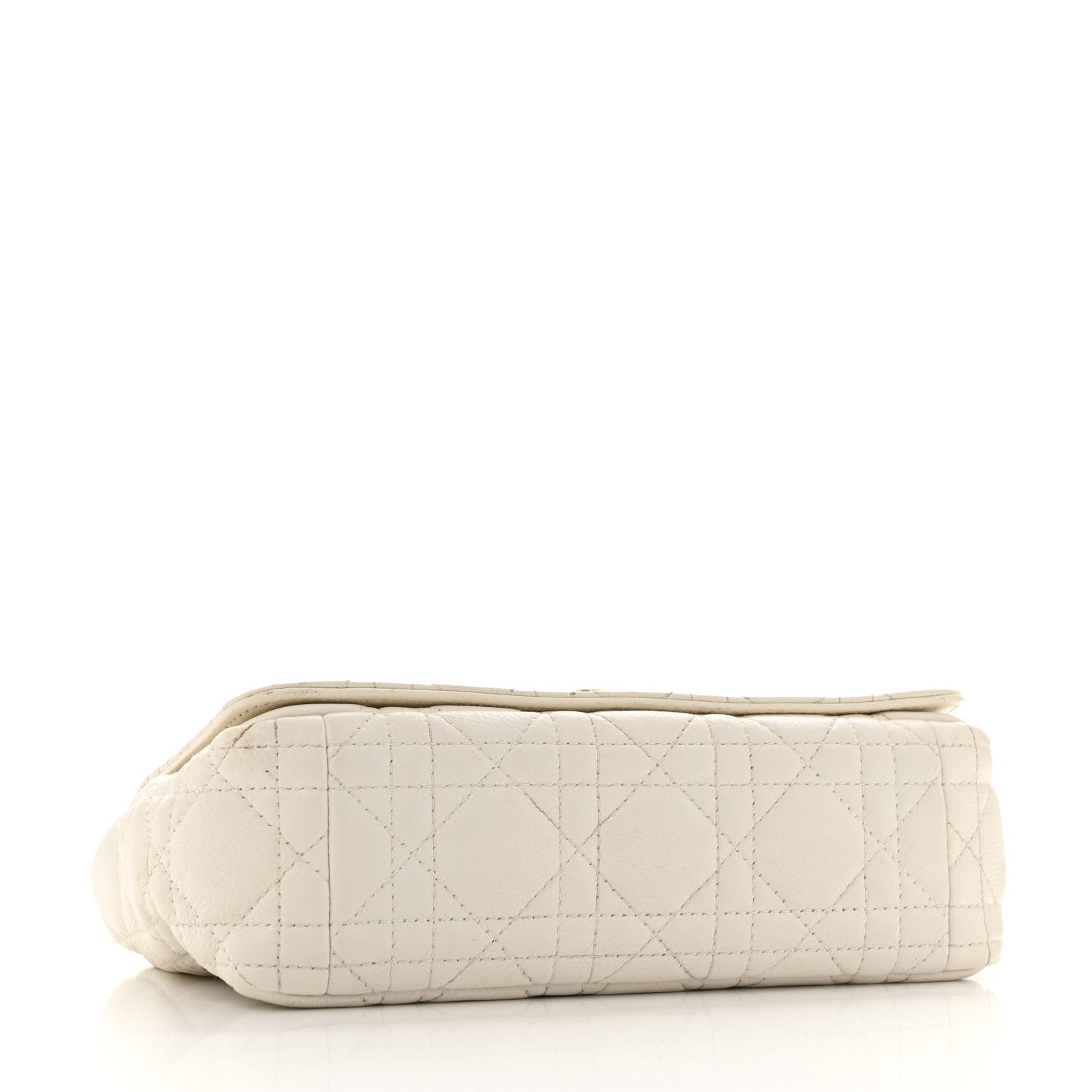 Calfskin Cannage Small Caro Bag Ivory