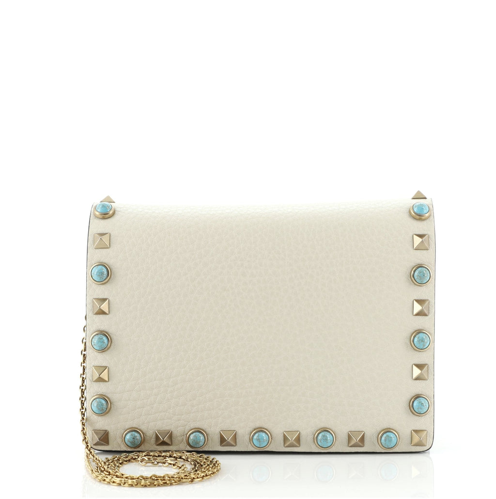 Rolling Rockstud Pouch Crossbody Bag Leather Mini