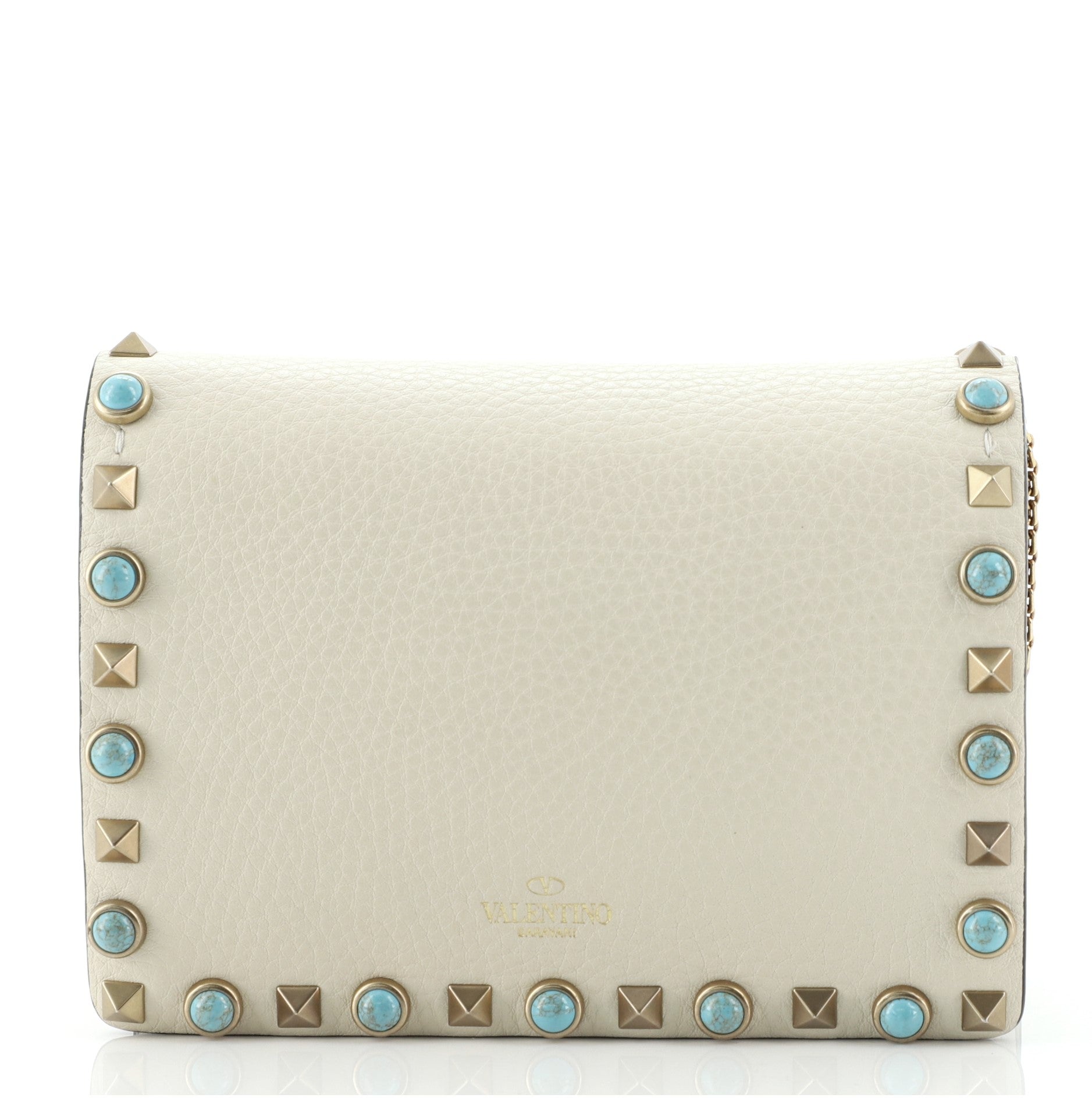 Rolling Rockstud Pouch Crossbody Bag Leather Mini