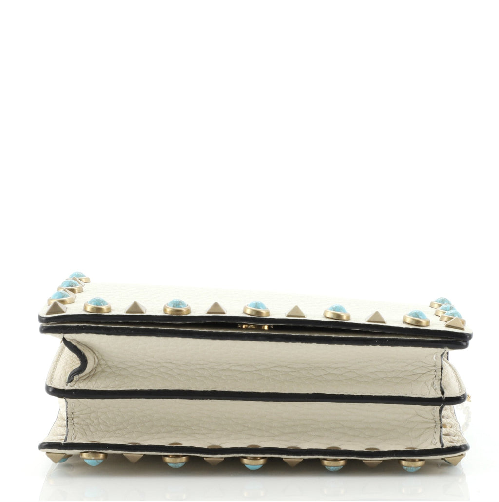 Rolling Rockstud Pouch Crossbody Bag Leather Mini