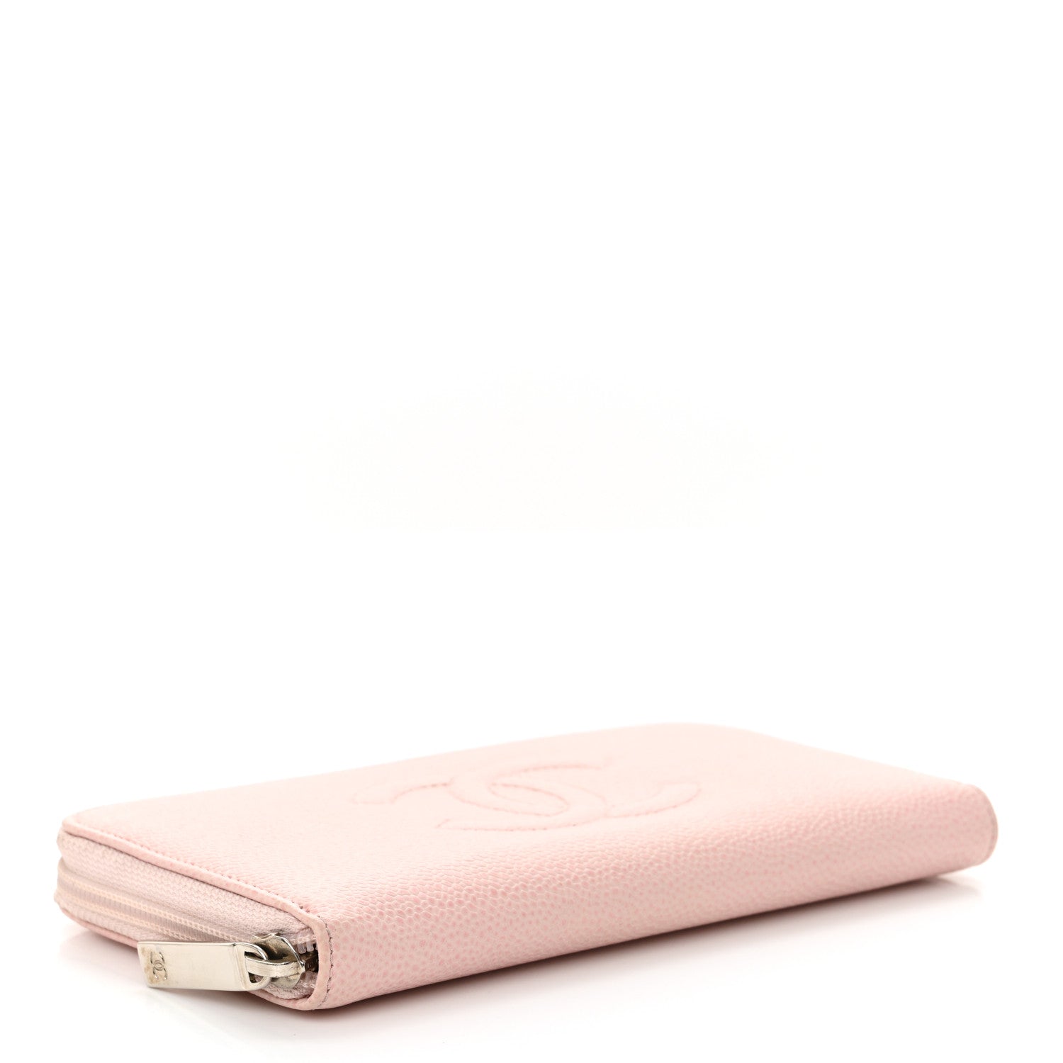 Caviar Large Timeless CC Zip Around Wallet Pink
