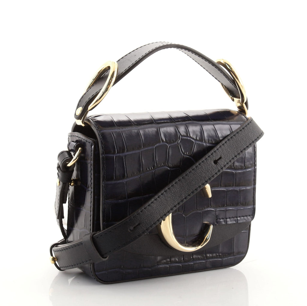 C Crossbody Crocodile Embossed Leather Mini