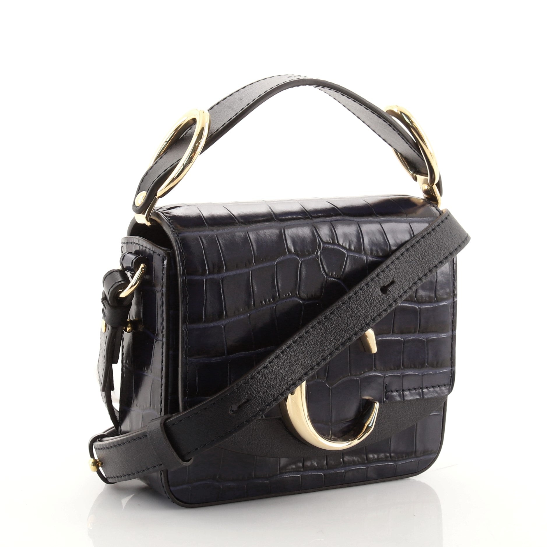 C Crossbody Crocodile Embossed Leather Mini