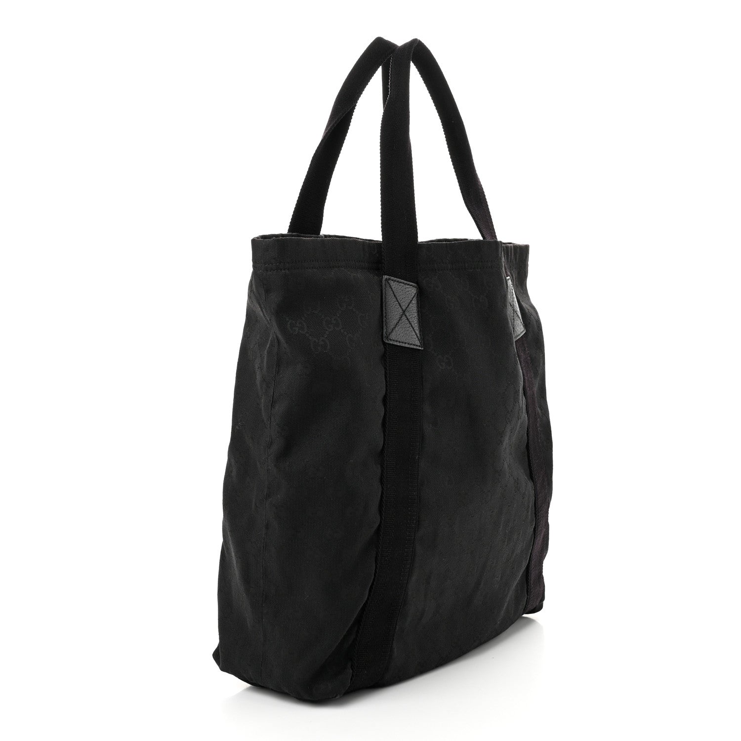GG Monogram Medium Handle Vertical Tote Black