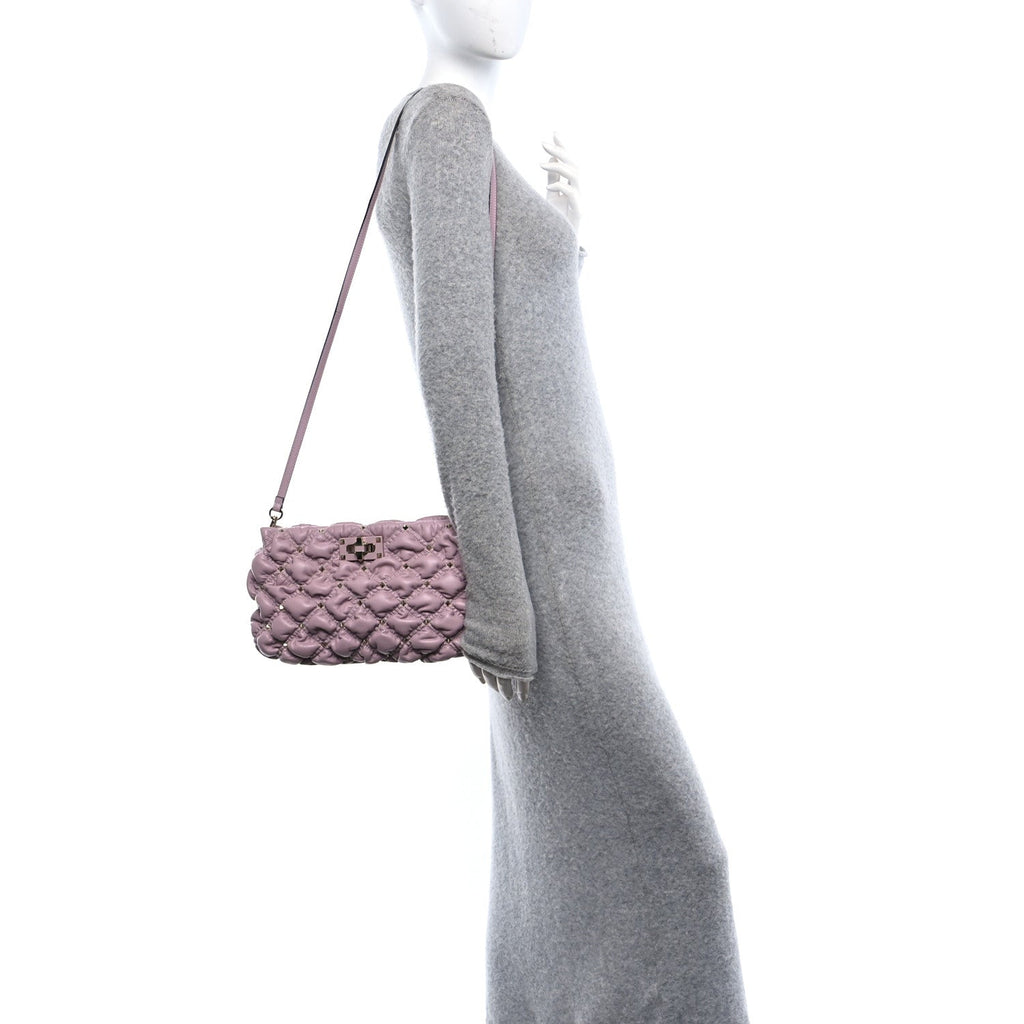 Nappa Spikeme Clutch Rose Quartz